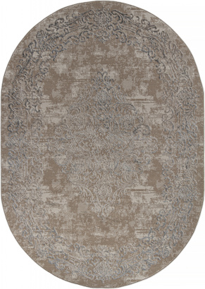 Российский овальный ковёр F481 BEIGE