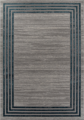Российский прямоугольный ковёр F513 GRAY-BLUE