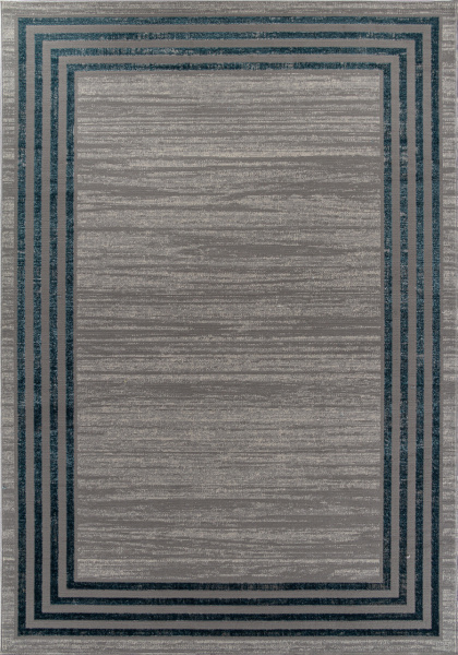 Российский прямоугольный ковёр F513 GRAY-BLUE