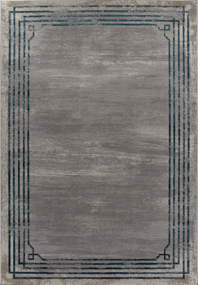Российский прямоугольный ковёр F514 GRAY-BLUE