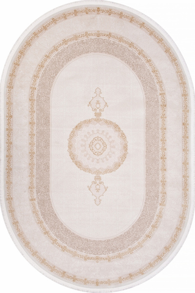 Турецкий овальный ковёр SI026A BROWN / BROWN