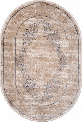 Турецкий овальный ковёр SI054A BROWN / BROWN
