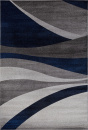 Российский прямоугольный ковёр D811 GRAY-BLUE