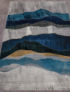 Российский прямоугольный ковёр D826 GRAY-BLUE