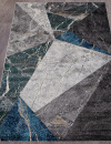 Российский прямоугольный ковёр D829 GRAY-BLUE
