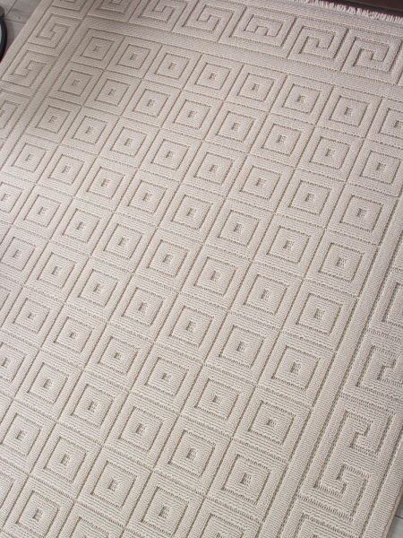 Турецкий прямоугольный ковёр L0009A BEIGE / BEIGE
