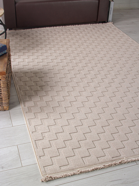 Турецкий прямоугольный ковёр L0010A D.BEIGE / D.BEIGE