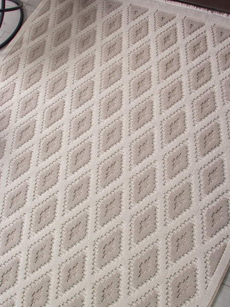 Турецкий прямоугольный ковёр L0027B D.BEIGE / BEIGE