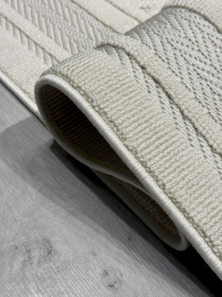 Турецкий прямоугольный ковёр L0035A CREAM / CREAM