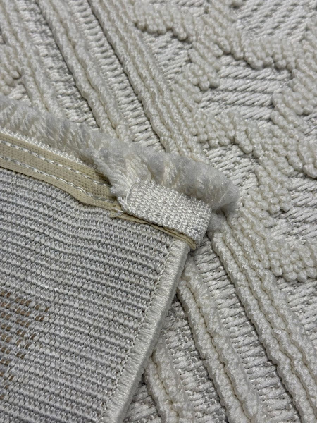 Турецкий прямоугольный ковёр L0035A CREAM / CREAM