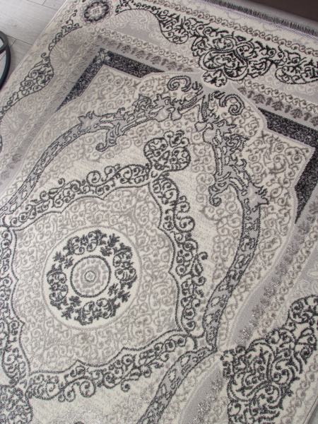 Турецкий прямоугольный ковёр 3098G GREY / GREY