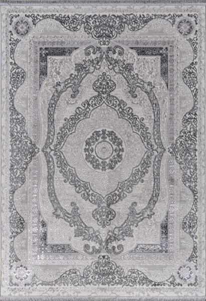 Турецкий прямоугольный ковёр 3098G GREY / GREY