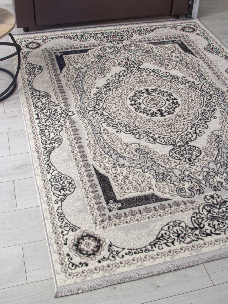 Турецкий прямоугольный ковёр 3098G GREY / GREY