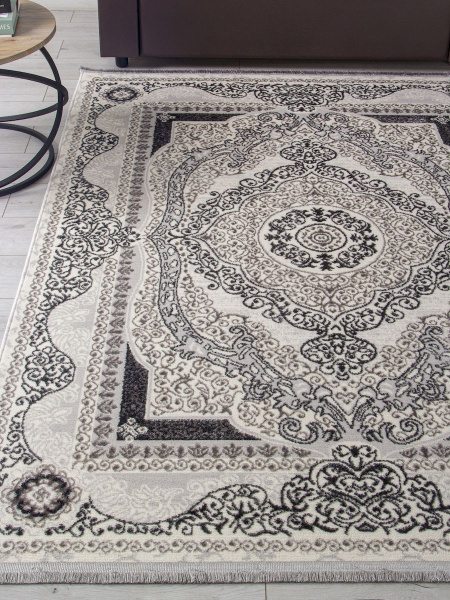Турецкий прямоугольный ковёр 3098G GREY / GREY