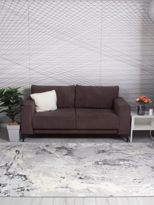 Турецкий прямоугольный ковёр 7402G GREY / GREY