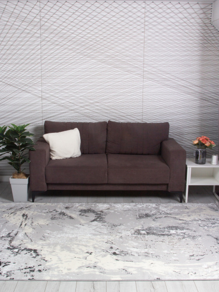 Турецкий прямоугольный ковёр 7402G GREY / GREY