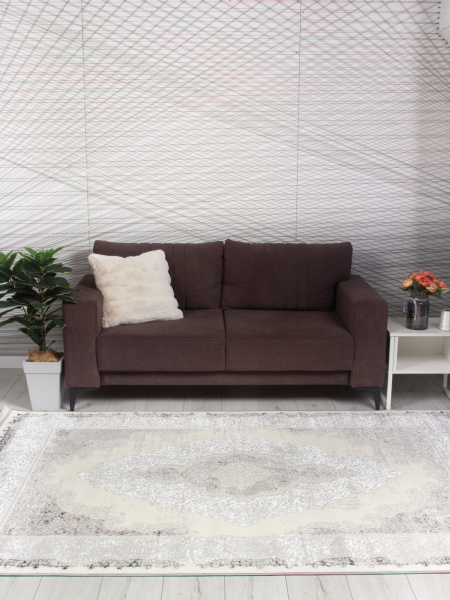 Турецкий прямоугольный ковёр 8442G GREY / GREY