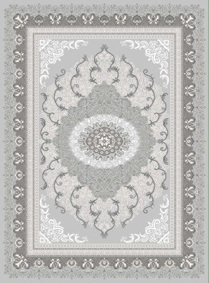 Турецкий прямоугольный ковёр 9114G GREY / GREY