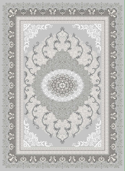 Турецкий прямоугольный ковёр 9114G GREY / GREY