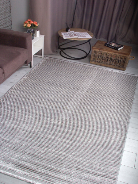 Турецкий прямоугольный ковёр 9572G GREY / GREY