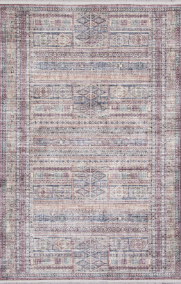 Турецкий прямоугольный ковёр AB103A RED / BLUE
