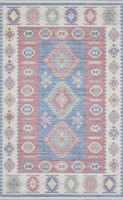 Турецкий прямоугольный ковёр AB149B RED / BLUE