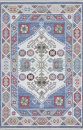 Турецкий прямоугольный ковёр AB150A BLUE / CREAM