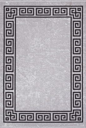 Турецкий прямоугольный ковёр AB194A GREY / BLACK