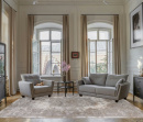 Турецкий прямоугольный ковёр P0047 WHITE / L.BEIGE