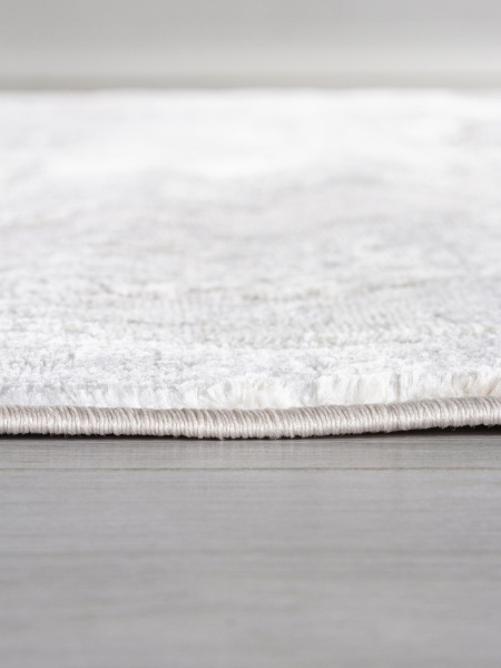 Турецкий прямоугольный ковёр P0047 WHITE / L.BEIGE
