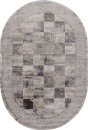 Турецкий овальный ковёр P0411 L.GRAY / PLY A.GRI COKME