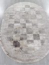 Турецкий овальный ковёр P0411 L.GRAY / PLY A.GRI COKME
