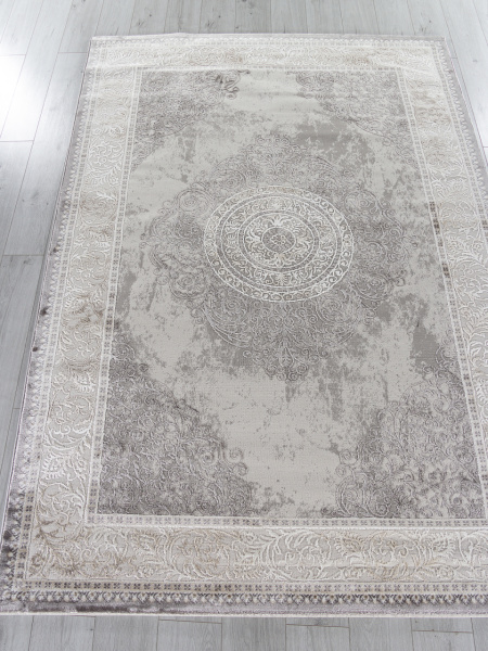 Турецкий прямоугольный ковёр P0540 L.GRAY / L.GRAY