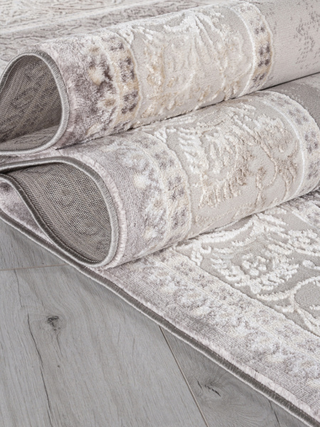 Турецкий прямоугольный ковёр P0540 L.GRAY / L.GRAY