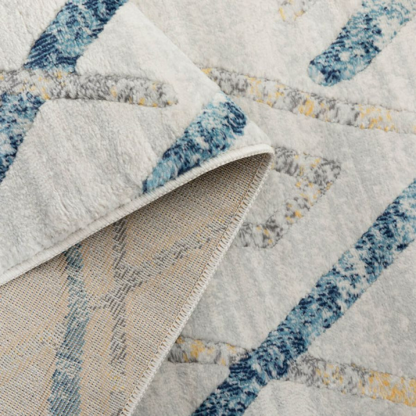 Турецкий прямоугольный ковёр  22009A Ivory/Navy