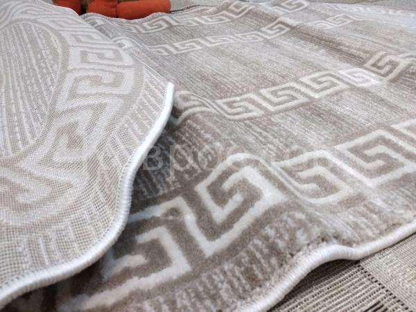 Турецкий овальный ковёр 0352RBROWN - BEIGE