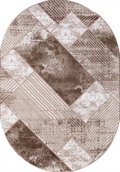 Турецкий овальный ковёр 5024A VIZON COKEN / BROWN