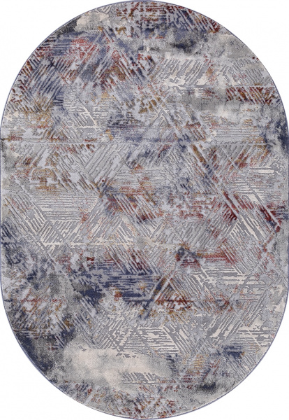Турецкий овальный ковёр 5040A COKEN D.GREY / BLUE