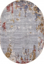 Турецкий овальный ковёр 5045A COKEN D.GREY / YELLOW