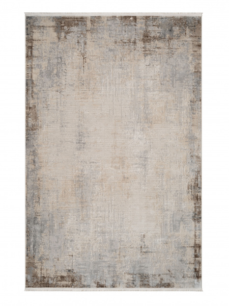 Турецкий прямоугольный ковёр 27399B GRAY / BEIGE