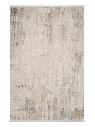 Турецкий прямоугольный ковёр 27463B GRAY / BEIGE