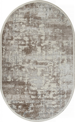 Турецкий овальный ковёр 26941A GRY / D.BEIGE