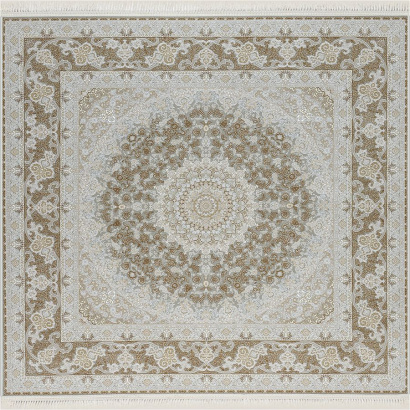 Иранский квадратный ковёр G124 CREAM