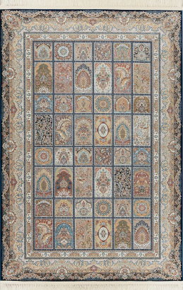 Иранский прямоугольный ковёр G139 D.BLUE