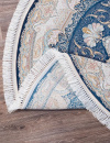 Иранский круглый ковёр G144 D.BLUE