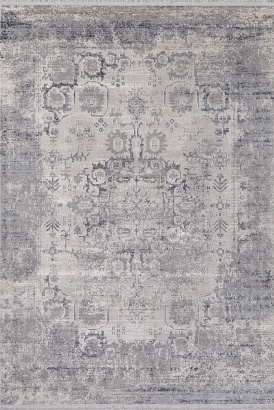Турецкий прямоугольный ковёр B092A CREAM / D.GRAY