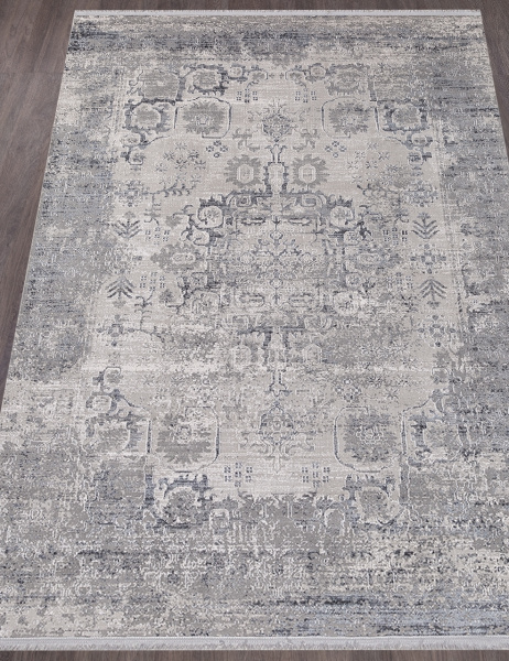 Турецкий прямоугольный ковёр B092A CREAM / D.GRAY