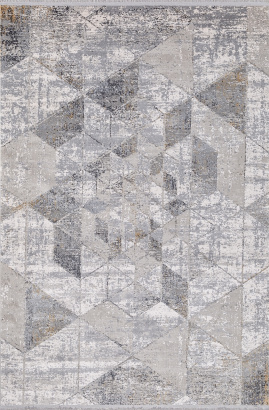 Турецкий прямоугольный ковёр B096A CREAM / D.GRAY
