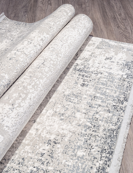 Турецкий прямоугольный ковёр B438A CREAM / ANTHRACITE