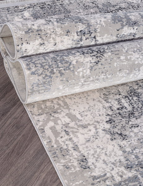 Турецкий прямоугольный ковёр B438A CREAM / ANTHRACITE